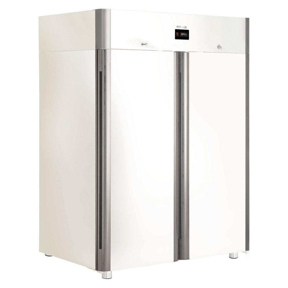 Шкаф холодильный среднетемпературный CM110-Sm.1402х695х1960мм.	Внутренний объем 1 000 л, верхнее расположение агрегата, алюминиевые профили, 8 полок, замки,  подсветка, педаль