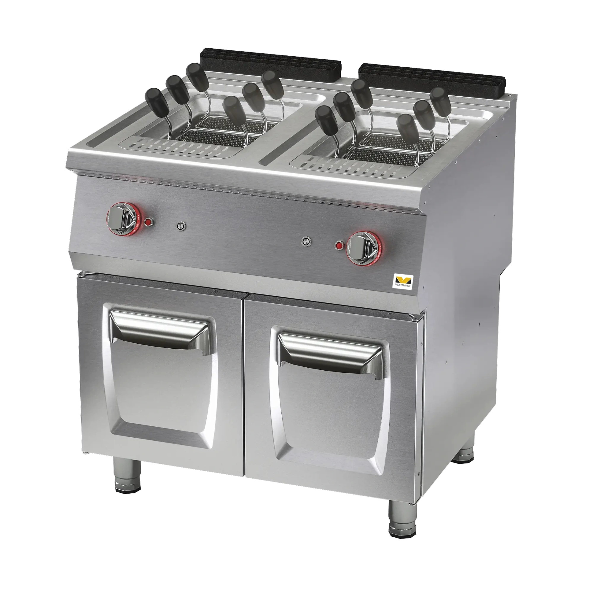 Макароноварка газовая т.м. VORTMAX мод. SGP 78 Габариты 800*730*850, вес 83 кг. Макароноварка газовая изготовлена из нержавеющей стали, толщина покрытия 15/10 мм. 2 ванны на 13 литров. Оснащена краном для подачи воды, автоматической системой заполнения ва